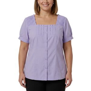 Ashley Stewart Square Neck Pleated Top Size 20